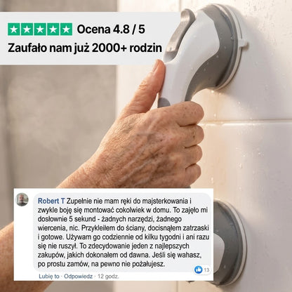 Pewny Uchwyt™ Antypoślizgowa Poręcz Łazienkowa